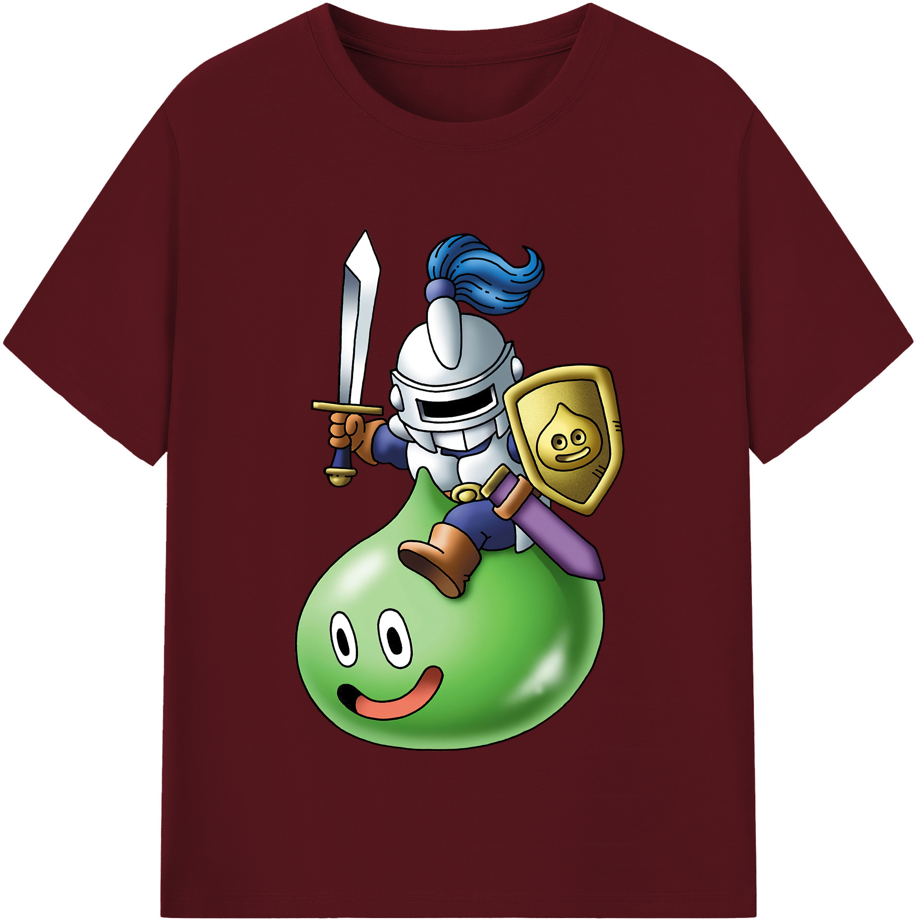 （画像用） ドラゴンクエスト Doragon Kuesuto Dragon Quest 綿100％半袖Tシャツ（フロントプリント）